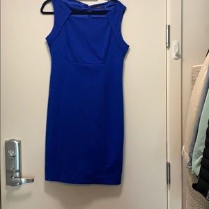 Tahari royal blue shift dress